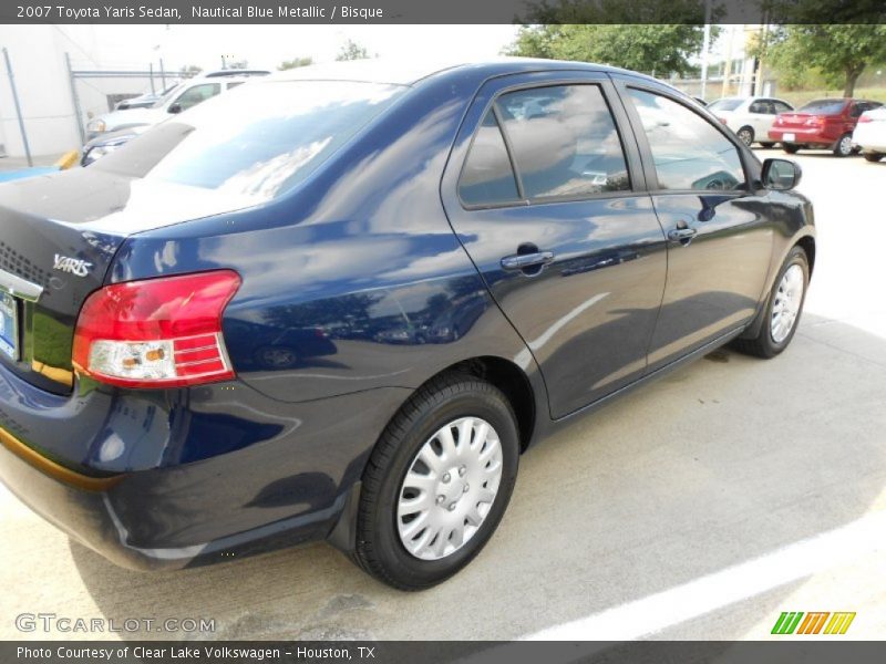 Nautical Blue Metallic / Bisque 2007 Toyota Yaris Sedan