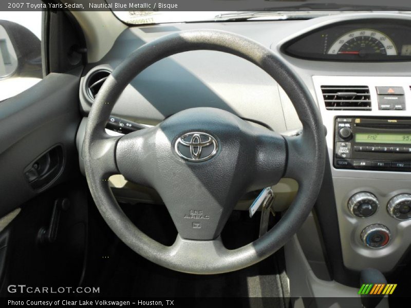 Nautical Blue Metallic / Bisque 2007 Toyota Yaris Sedan