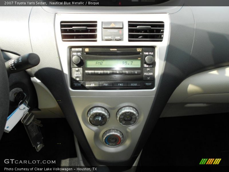 Nautical Blue Metallic / Bisque 2007 Toyota Yaris Sedan