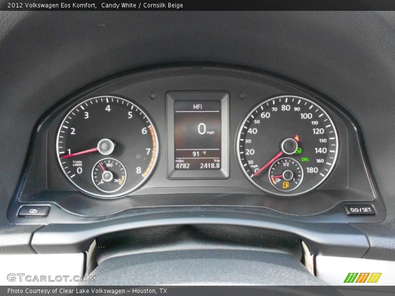Candy White / Cornsilk Beige 2012 Volkswagen Eos Komfort