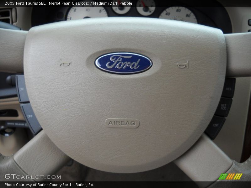 Merlot Pearl Clearcoat / Medium/Dark Pebble 2005 Ford Taurus SEL