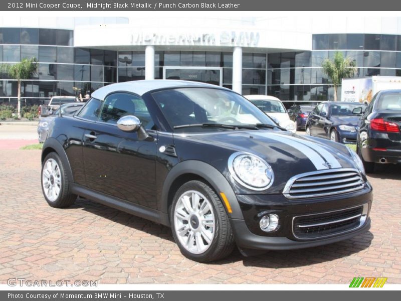 Midnight Black Metallic / Punch Carbon Black Leather 2012 Mini Cooper Coupe