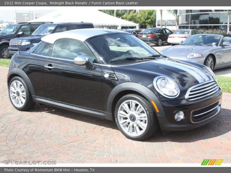 Midnight Black Metallic / Punch Carbon Black Leather 2012 Mini Cooper Coupe