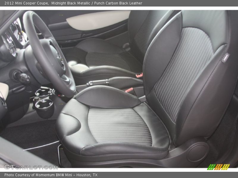  2012 Cooper Coupe Punch Carbon Black Leather Interior