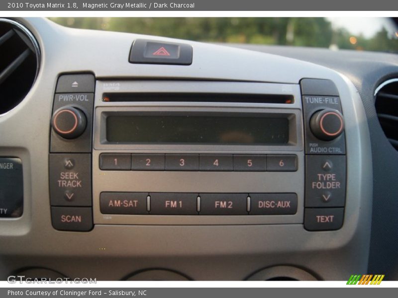 Magnetic Gray Metallic / Dark Charcoal 2010 Toyota Matrix 1.8