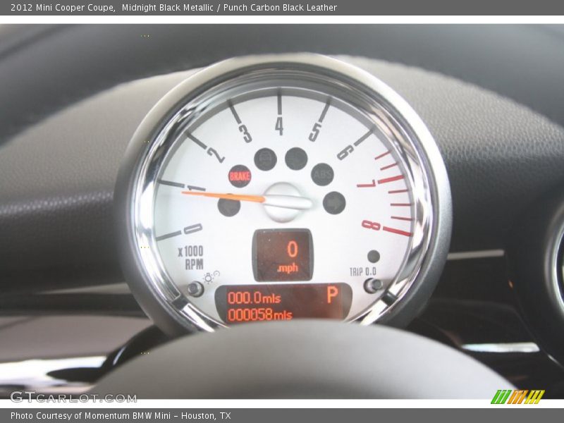 Midnight Black Metallic / Punch Carbon Black Leather 2012 Mini Cooper Coupe