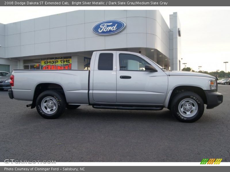 Bright Silver Metallic / Dark Slate Gray/Medium Slate Gray 2008 Dodge Dakota ST Extended Cab