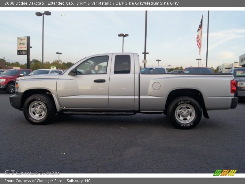 Bright Silver Metallic / Dark Slate Gray/Medium Slate Gray 2008 Dodge Dakota ST Extended Cab