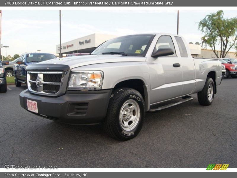 Bright Silver Metallic / Dark Slate Gray/Medium Slate Gray 2008 Dodge Dakota ST Extended Cab