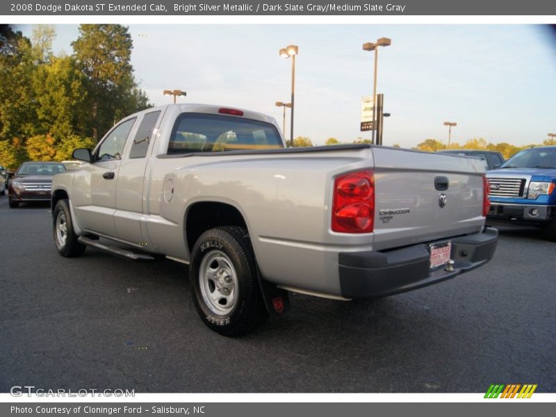 Bright Silver Metallic / Dark Slate Gray/Medium Slate Gray 2008 Dodge Dakota ST Extended Cab