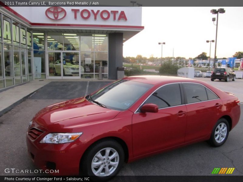 Barcelona Red Metallic / Ash 2011 Toyota Camry LE