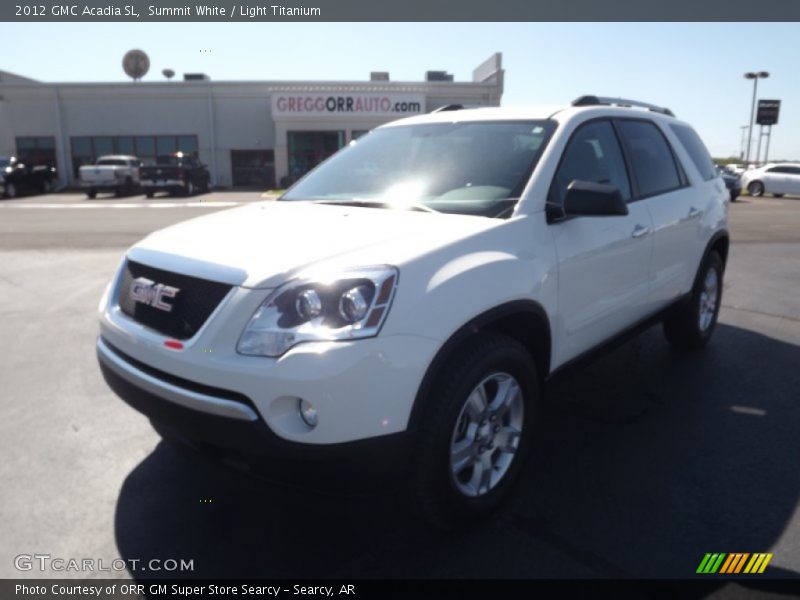 Summit White / Light Titanium 2012 GMC Acadia SL