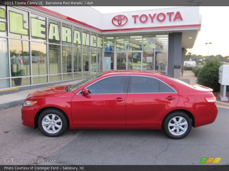 Barcelona Red Metallic / Ash 2011 Toyota Camry LE