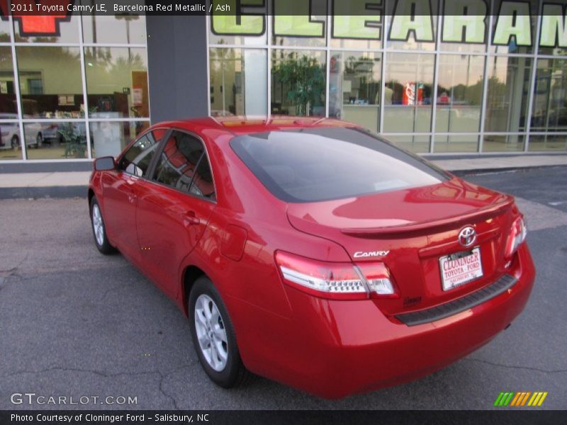 Barcelona Red Metallic / Ash 2011 Toyota Camry LE