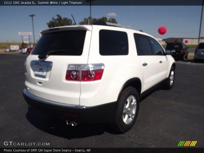 Summit White / Light Titanium 2012 GMC Acadia SL