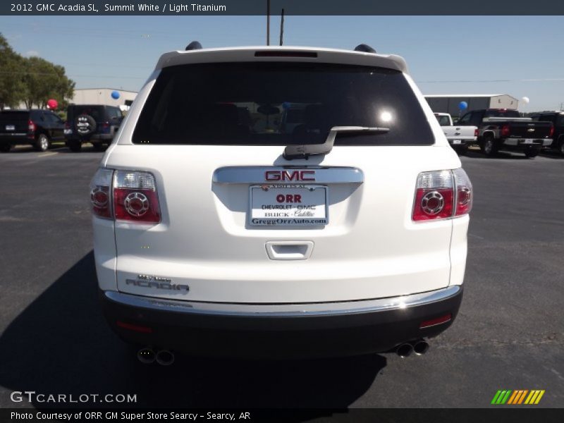 Summit White / Light Titanium 2012 GMC Acadia SL