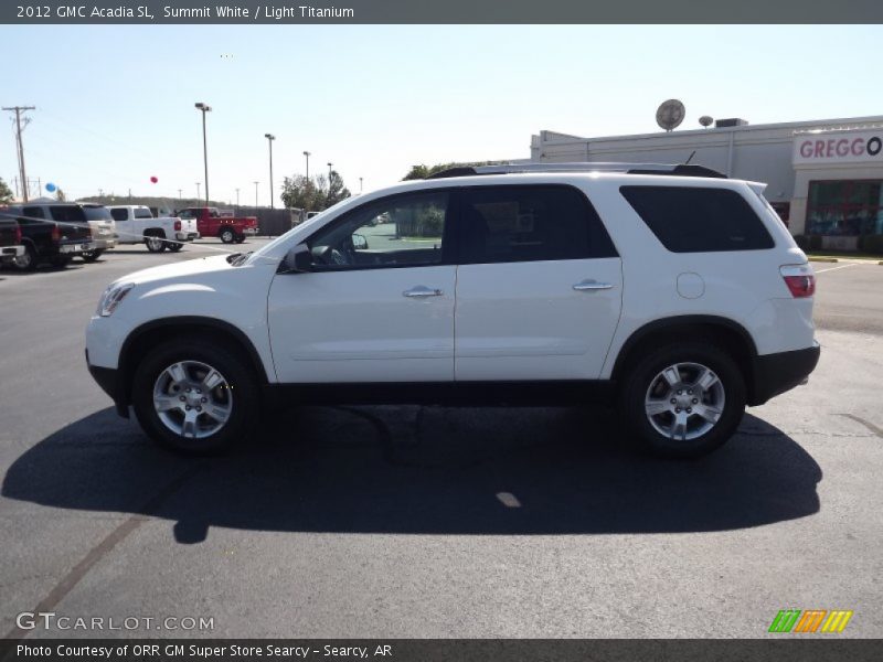 Summit White / Light Titanium 2012 GMC Acadia SL