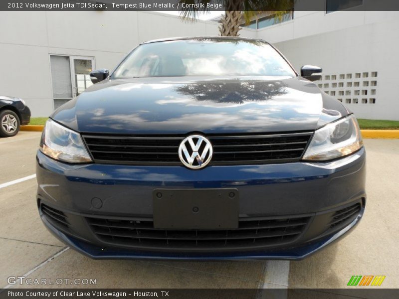 Tempest Blue Metallic / Cornsilk Beige 2012 Volkswagen Jetta TDI Sedan