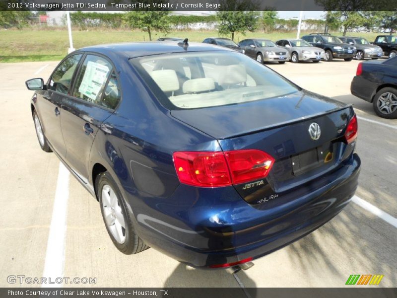 Tempest Blue Metallic / Cornsilk Beige 2012 Volkswagen Jetta TDI Sedan