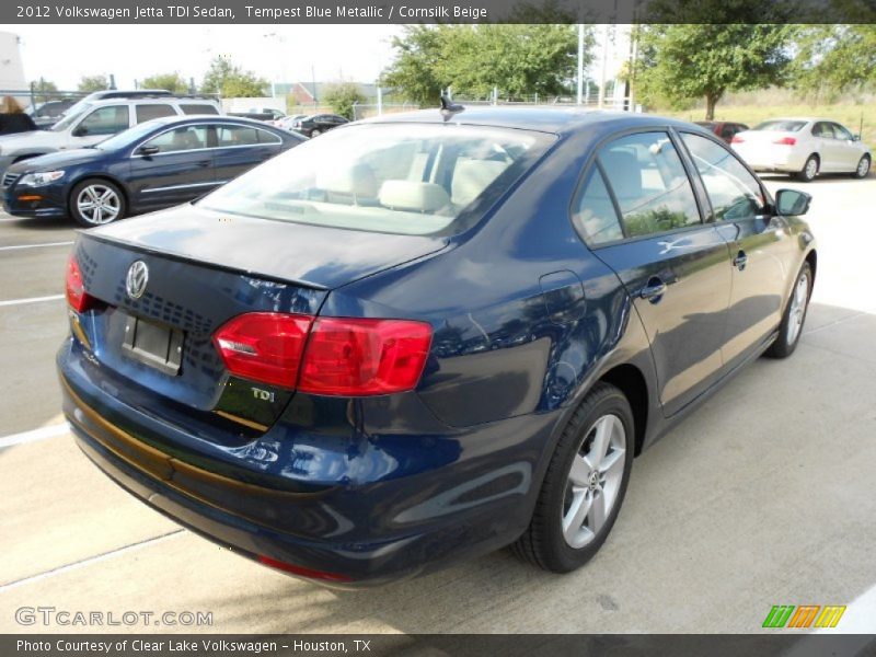 Tempest Blue Metallic / Cornsilk Beige 2012 Volkswagen Jetta TDI Sedan