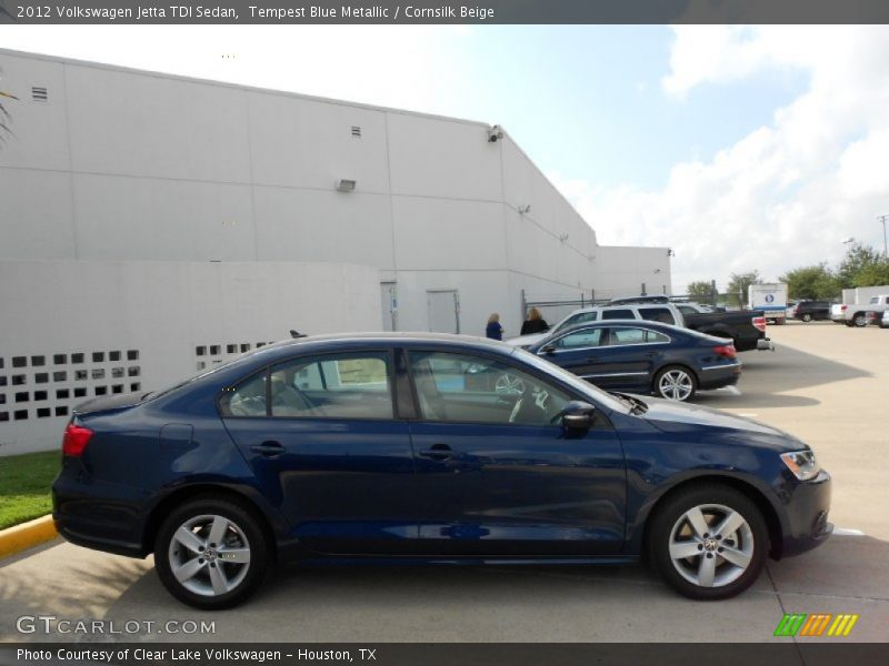 Tempest Blue Metallic / Cornsilk Beige 2012 Volkswagen Jetta TDI Sedan