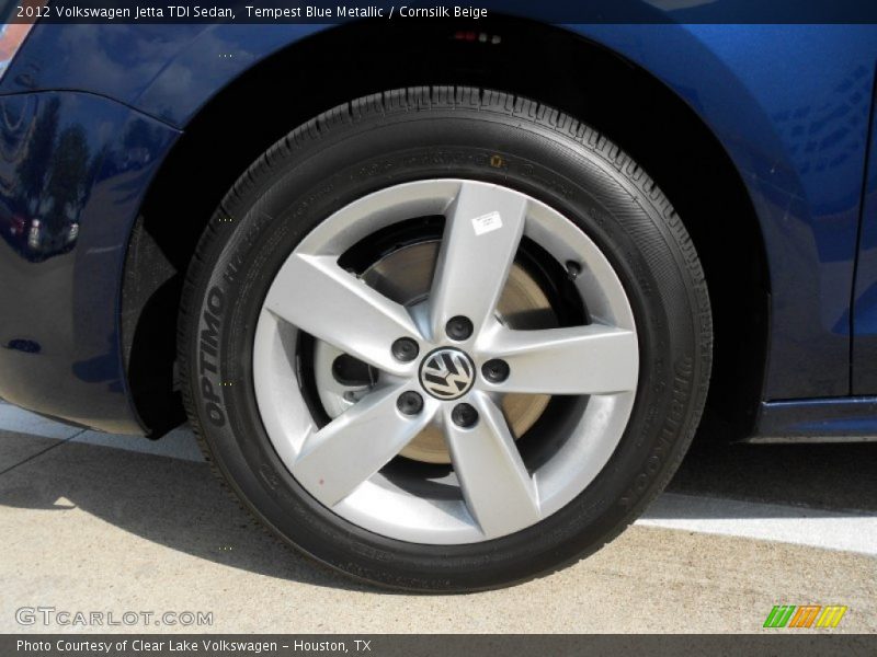 Tempest Blue Metallic / Cornsilk Beige 2012 Volkswagen Jetta TDI Sedan