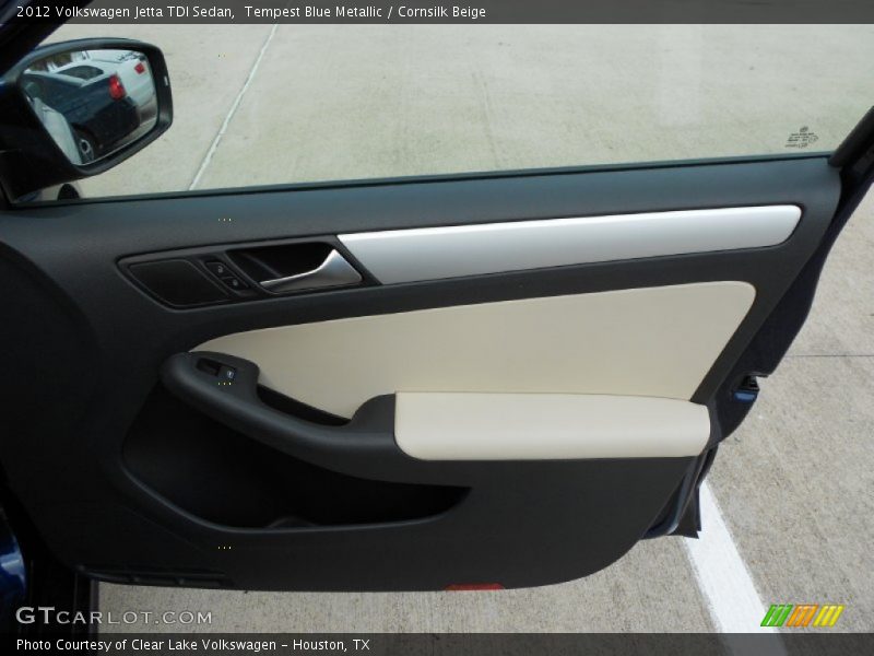 Tempest Blue Metallic / Cornsilk Beige 2012 Volkswagen Jetta TDI Sedan