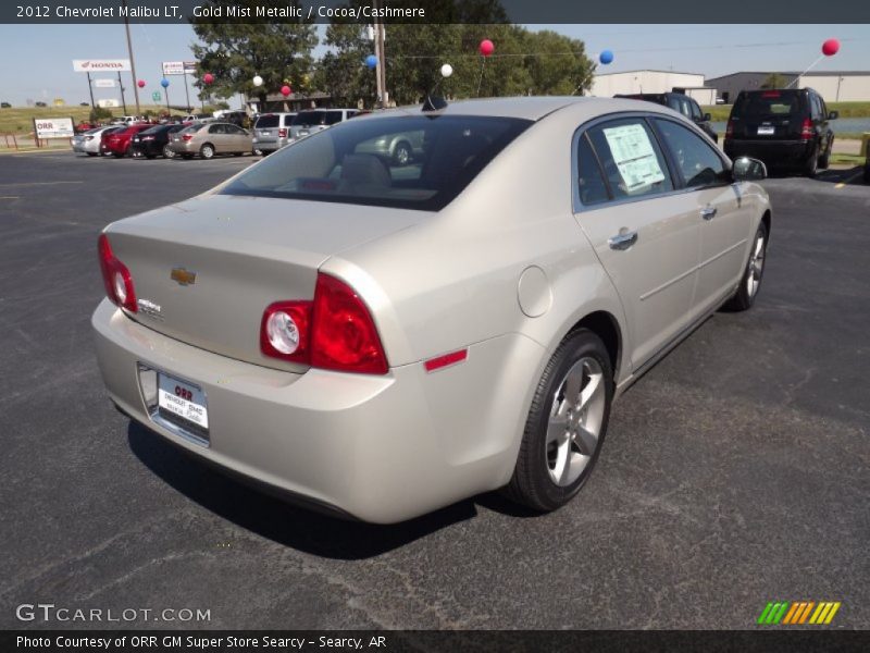Gold Mist Metallic / Cocoa/Cashmere 2012 Chevrolet Malibu LT