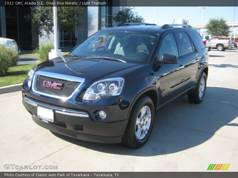 Deep Blue Metallic / Light Titanium 2012 GMC Acadia SLE