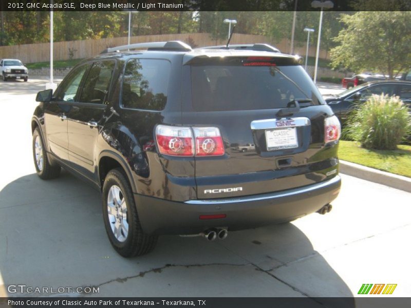 Deep Blue Metallic / Light Titanium 2012 GMC Acadia SLE