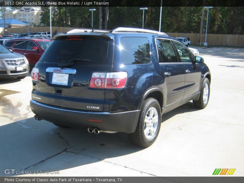 Deep Blue Metallic / Light Titanium 2012 GMC Acadia SLE
