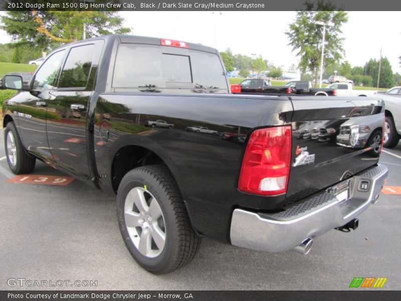 Black / Dark Slate Gray/Medium Graystone 2012 Dodge Ram 1500 Big Horn Crew Cab