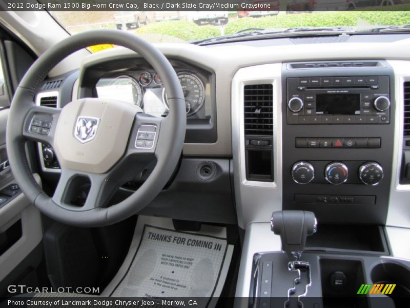Black / Dark Slate Gray/Medium Graystone 2012 Dodge Ram 1500 Big Horn Crew Cab