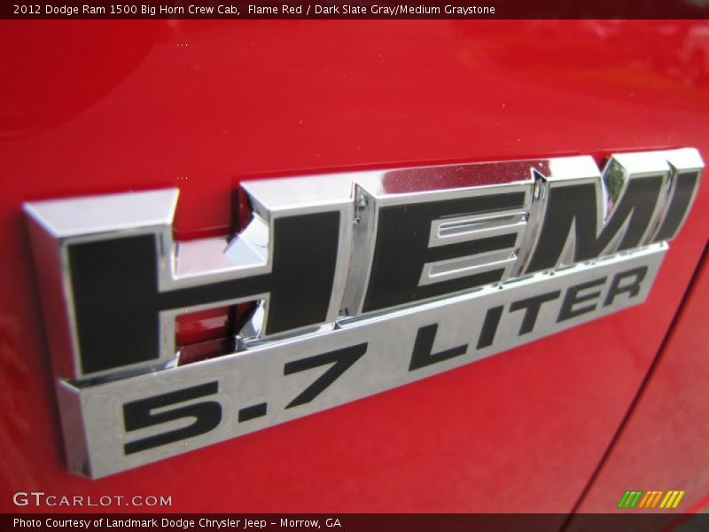 Flame Red / Dark Slate Gray/Medium Graystone 2012 Dodge Ram 1500 Big Horn Crew Cab