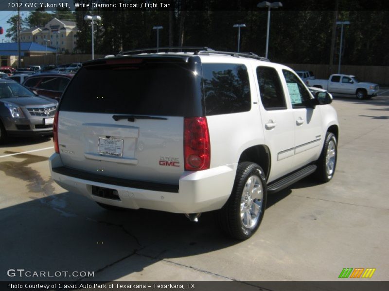 White Diamond Tricoat / Light Tan 2012 GMC Yukon SLT