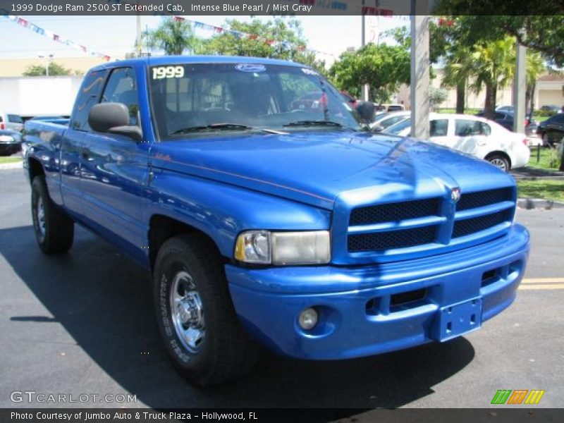 Intense Blue Pearl / Mist Gray 1999 Dodge Ram 2500 ST Extended Cab