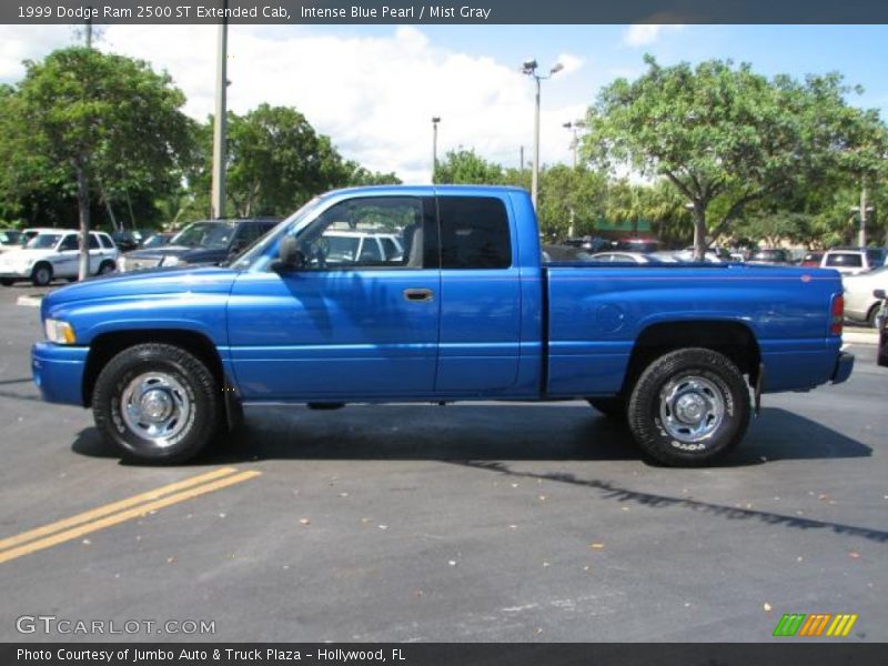 Intense Blue Pearl / Mist Gray 1999 Dodge Ram 2500 ST Extended Cab