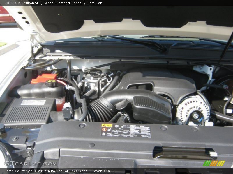 White Diamond Tricoat / Light Tan 2012 GMC Yukon SLT