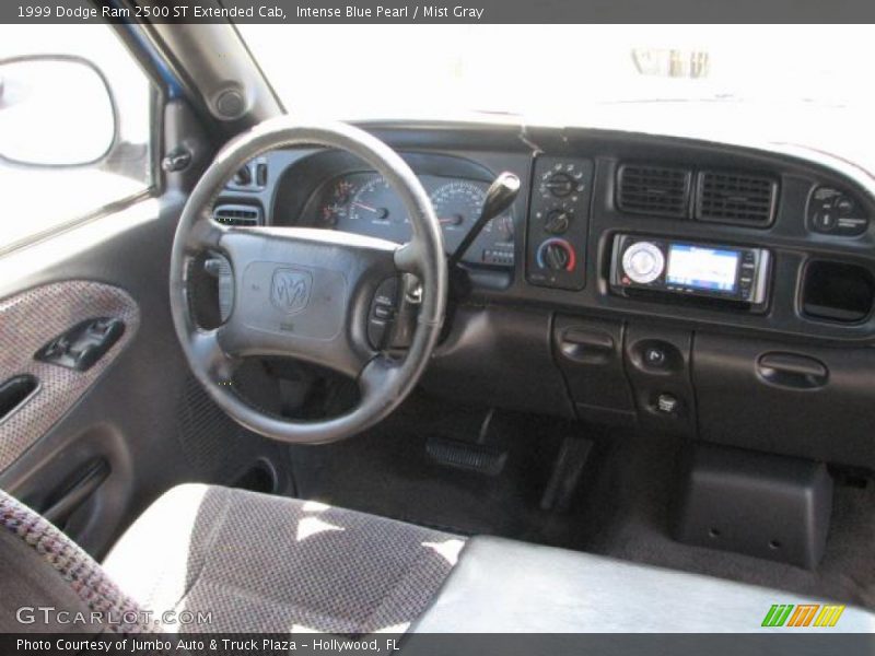 Intense Blue Pearl / Mist Gray 1999 Dodge Ram 2500 ST Extended Cab