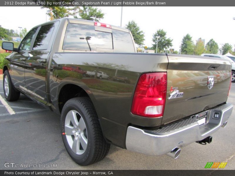 Sagebrush Pearl / Light Pebble Beige/Bark Brown 2012 Dodge Ram 1500 Big Horn Crew Cab