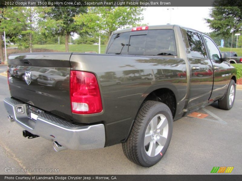 Sagebrush Pearl / Light Pebble Beige/Bark Brown 2012 Dodge Ram 1500 Big Horn Crew Cab