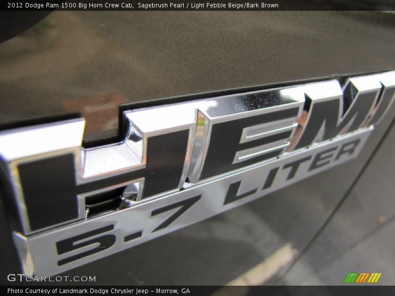 Sagebrush Pearl / Light Pebble Beige/Bark Brown 2012 Dodge Ram 1500 Big Horn Crew Cab