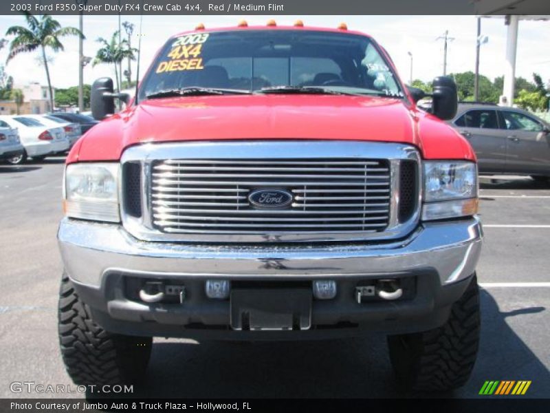 Red / Medium Flint 2003 Ford F350 Super Duty FX4 Crew Cab 4x4