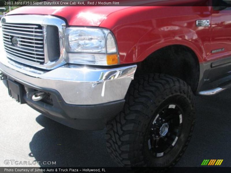 Red / Medium Flint 2003 Ford F350 Super Duty FX4 Crew Cab 4x4