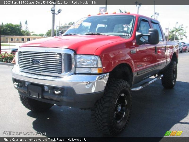 Red / Medium Flint 2003 Ford F350 Super Duty FX4 Crew Cab 4x4