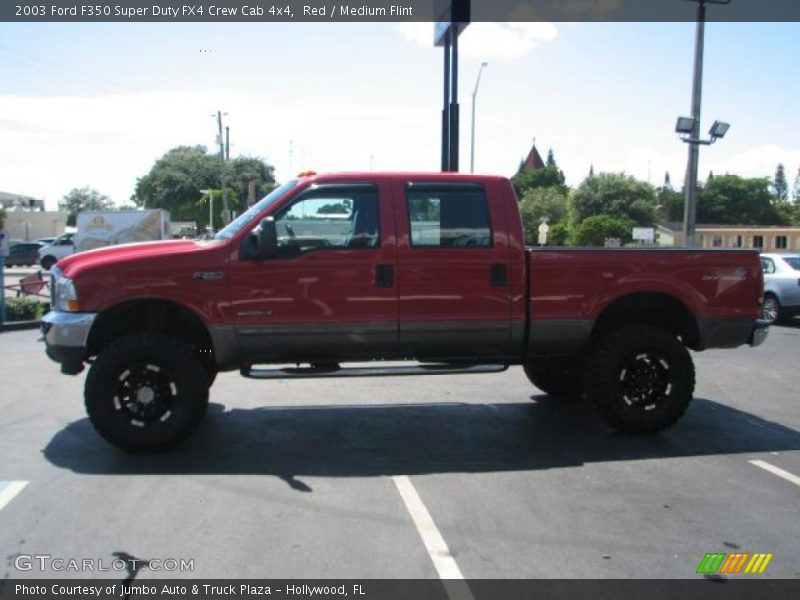 Red / Medium Flint 2003 Ford F350 Super Duty FX4 Crew Cab 4x4