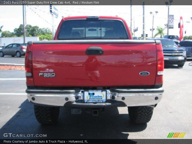 Red / Medium Flint 2003 Ford F350 Super Duty FX4 Crew Cab 4x4