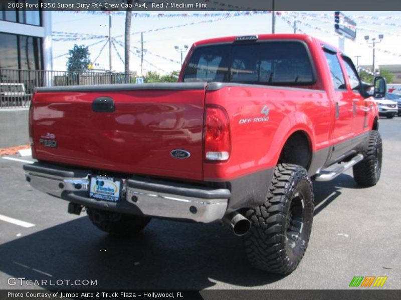 Red / Medium Flint 2003 Ford F350 Super Duty FX4 Crew Cab 4x4
