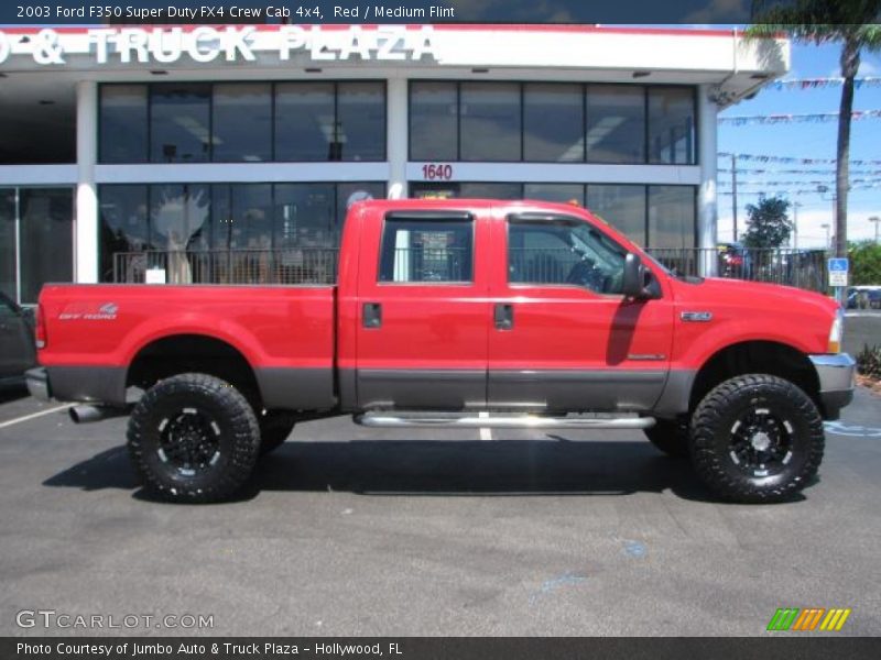 Red / Medium Flint 2003 Ford F350 Super Duty FX4 Crew Cab 4x4