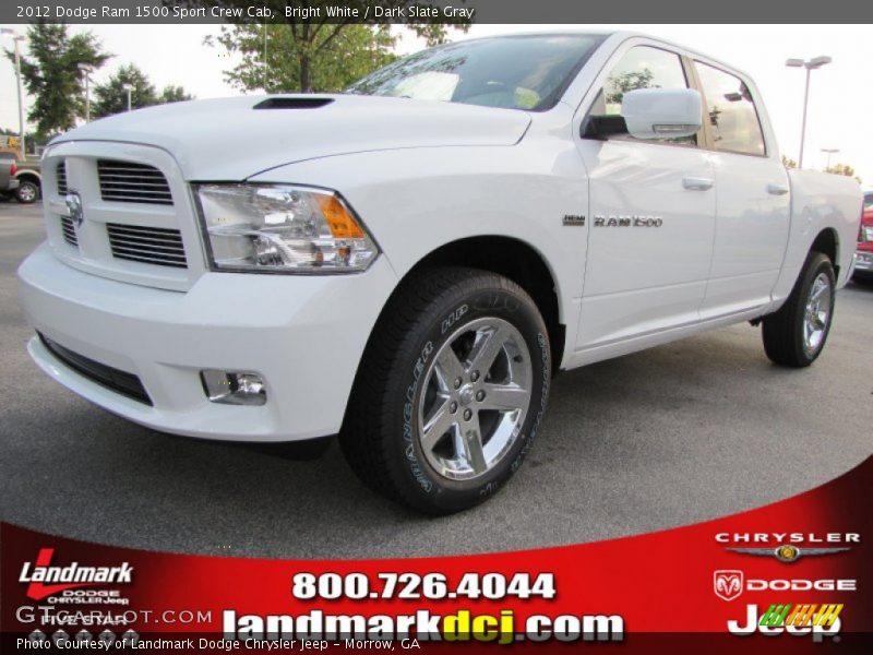 Bright White / Dark Slate Gray 2012 Dodge Ram 1500 Sport Crew Cab